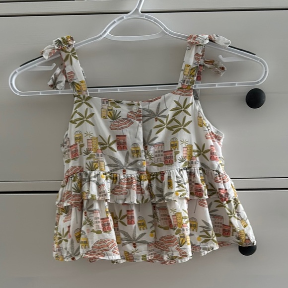 Janie and Jack Tropical Print Summer Sleeveless Cotton Top Size 6 (Girl) - Picture 2 of 9